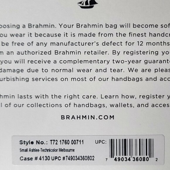 NWT BRAHMIN SMALL ASHLEE TECHNICOLOR SHOULDER BAG-RAINBOW PRIDE METALLIC PURSE - Picture 10 of 10